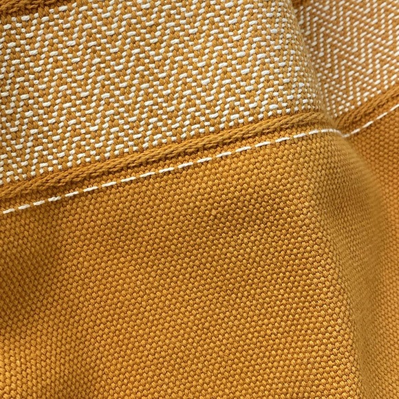 Hermès Sac Marine Receive Backpack Orange Cream Canvas